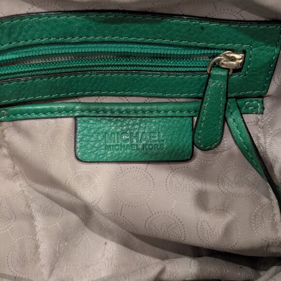 Michael Kors Signature Logo cross body leather shoulder bag Y2K 2000s - Picture 8 of 9